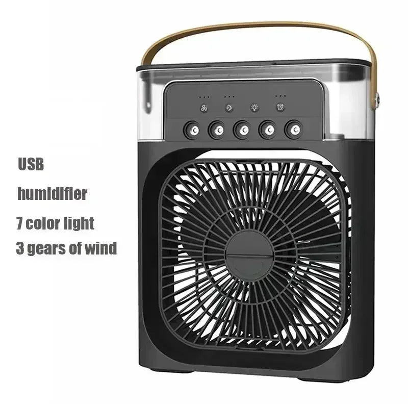 3-in-1 Portable Mini Air Cooler with LED Night Light and Humidifier