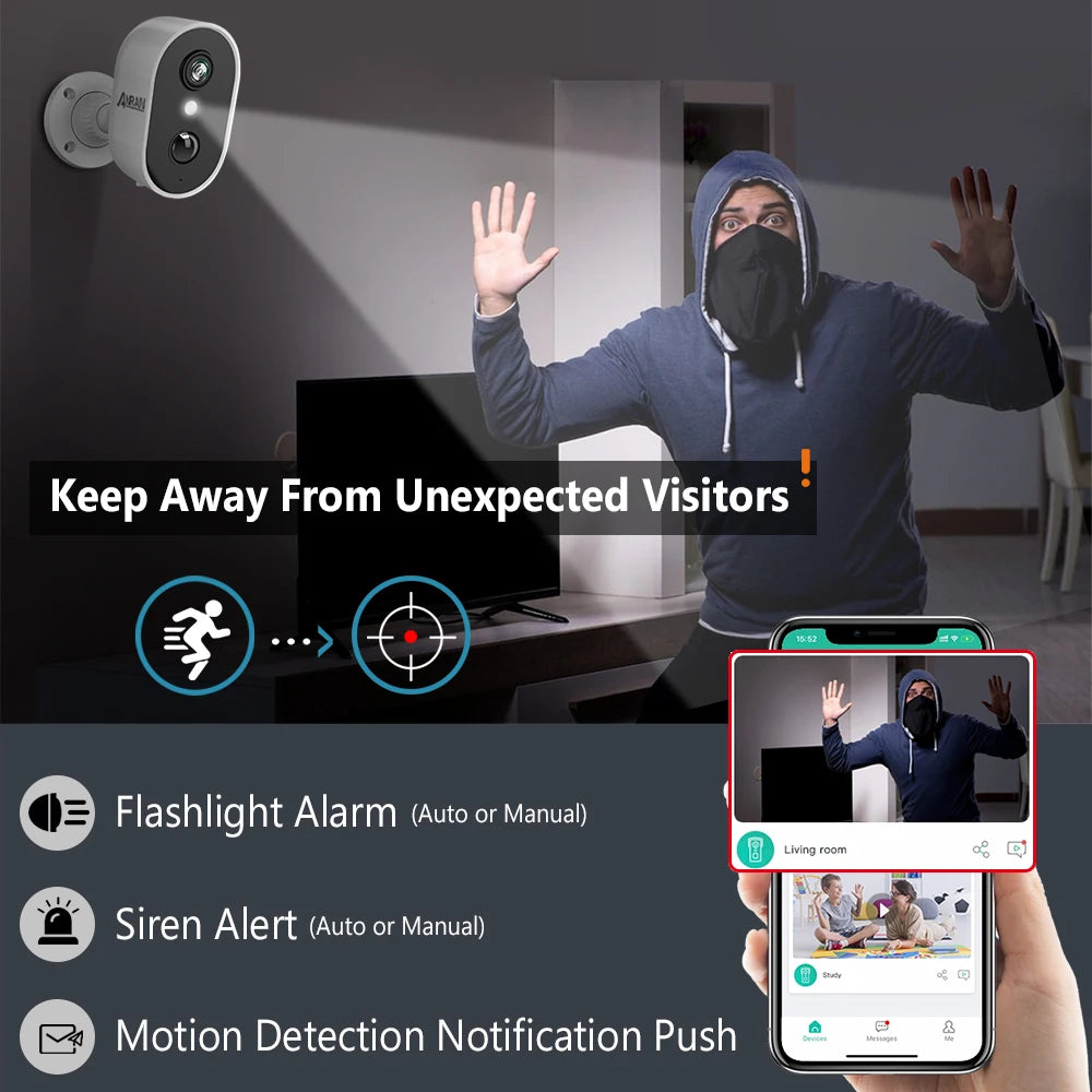 2K Wireless Rechargeable Security Camera
