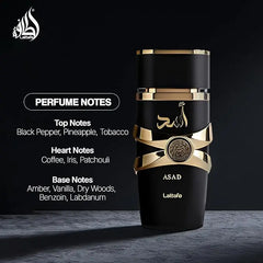 Lattafa Asad for Men Parfum aux phéromones Parfum pour femme arabe Eau de Cologne aux phéromones pour homme Attirer le sexe opposé Anniversaire