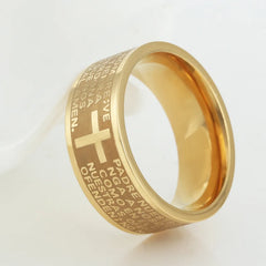 Christian Cross Bible Prayer Ring