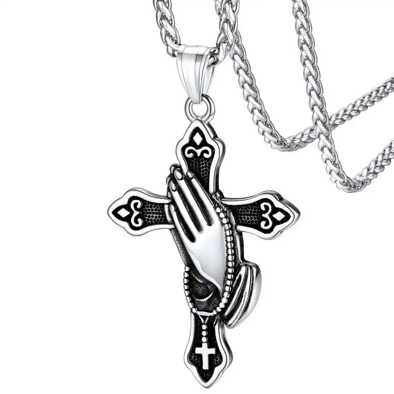 Christian Cross Prayer Necklace Jewelry