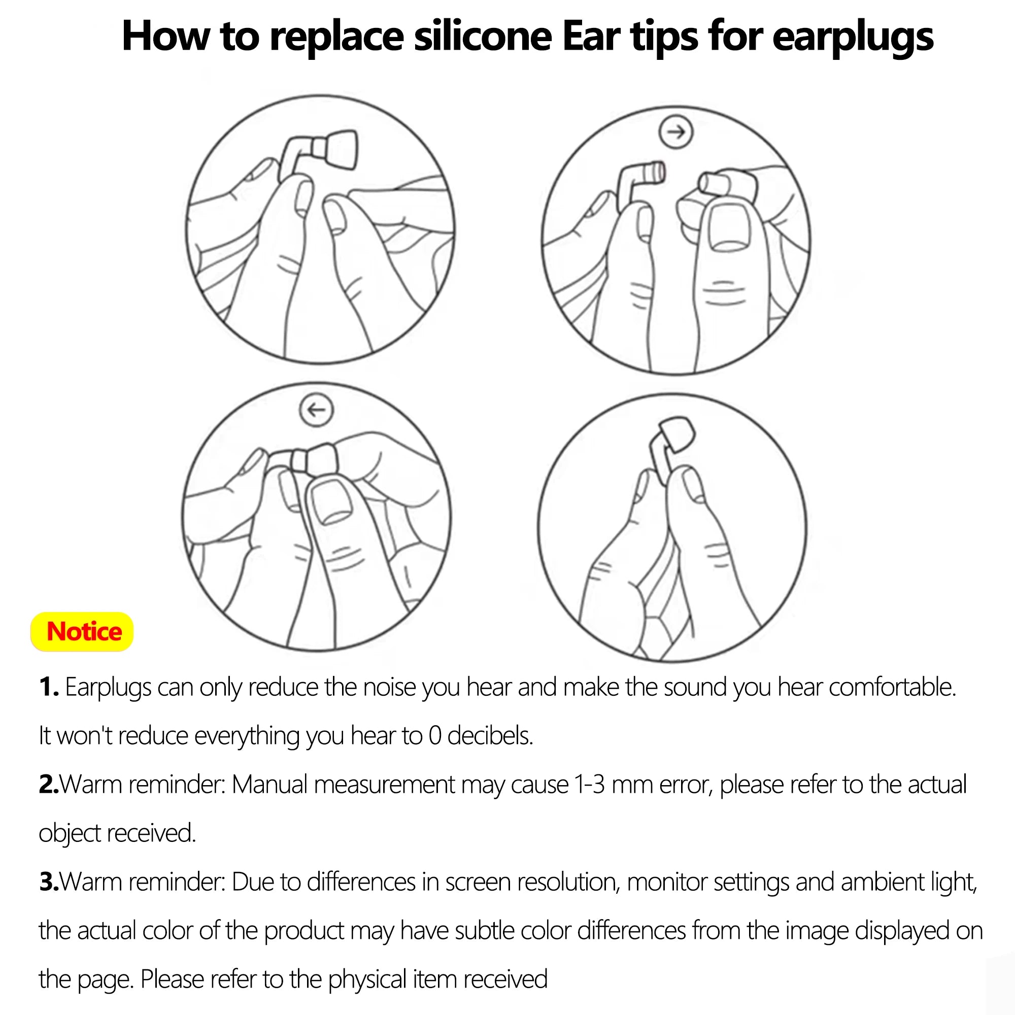 Reusable Silicone Noise Reducing Sleep Earplugs