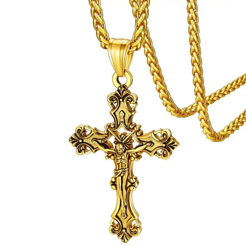 Christian Cross Prayer Necklace Jewelry