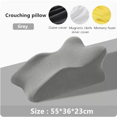 The Lie On The Bed Sleeping Pillow features 100% polyester memory foam with an outer cover, magnetic cloth inner cover, and supportive layers. At 55 x 36 x 23 cm, it's perfect for bedding or prone sleep positions.