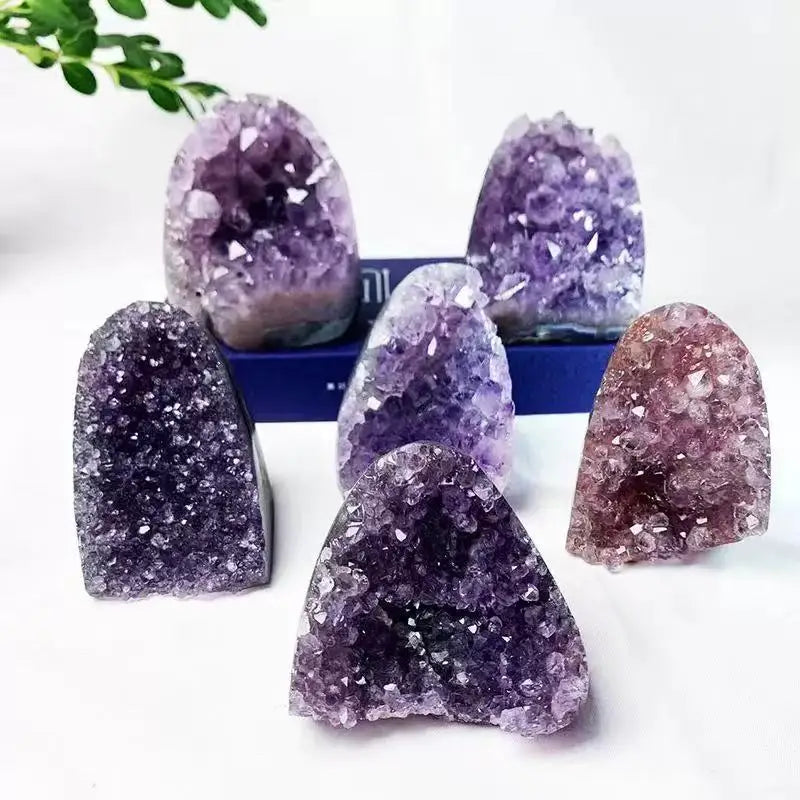 Natural Amethyst Crystal Cluster Geode