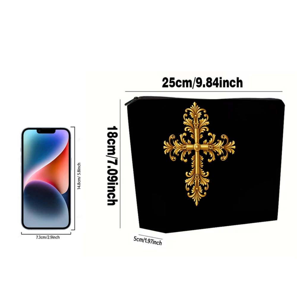 Golden Cross Cosmetic Travel Makeup Bag