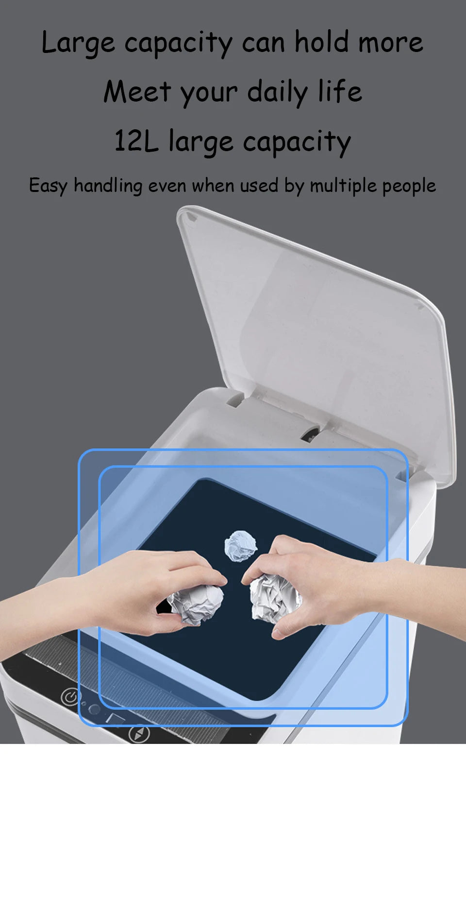 12L Touchless Motion Sensor Trash Can
