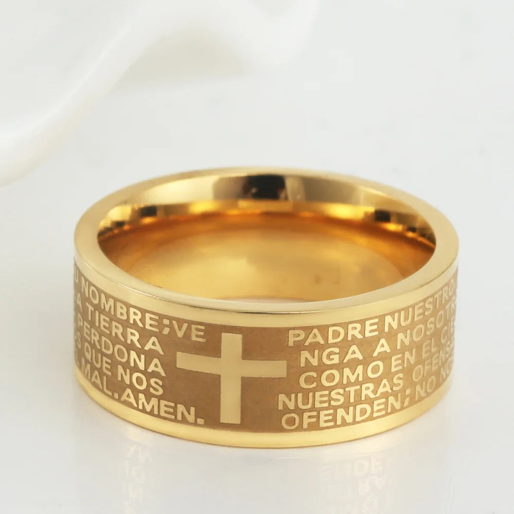 Christian Cross Bible Prayer Ring