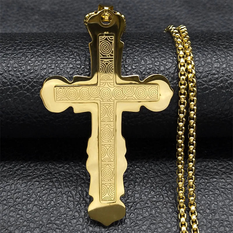 Christian Bible Cross Pendant Necklace