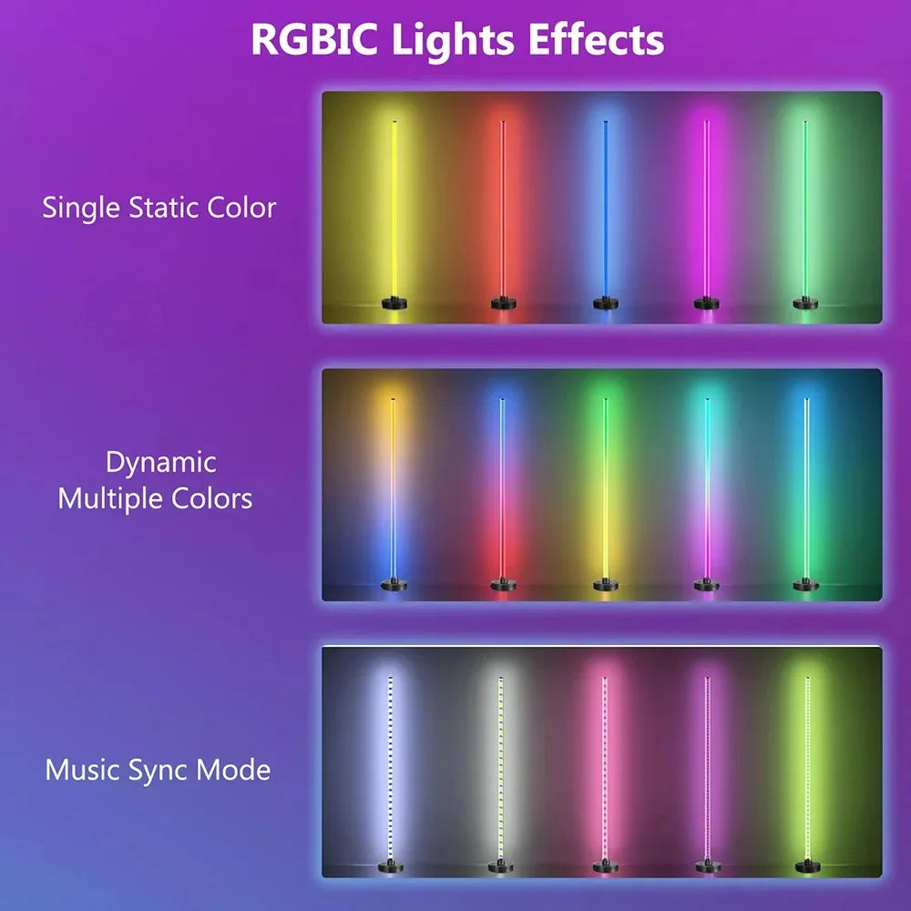 RGB LED Corner Floor Lamp