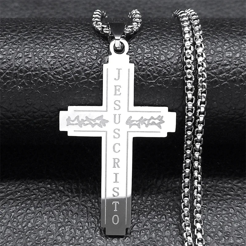 Christian Bible Cross Pendant Necklace