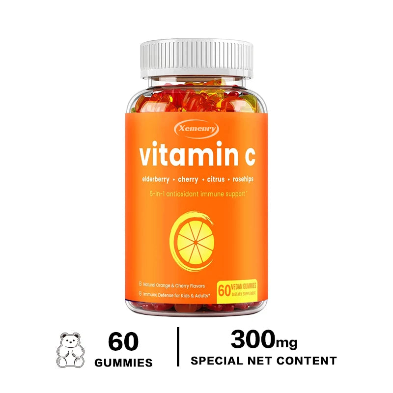 Vitamin C Gummies - Maximizes Absorption, Strengthens The Immune System, and Promotes Collagen Production, Antioxidant