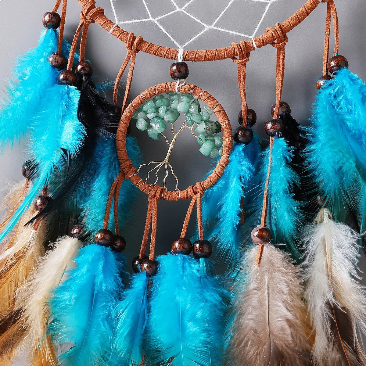 Handmade Feather Dream Catcher Wall Decor