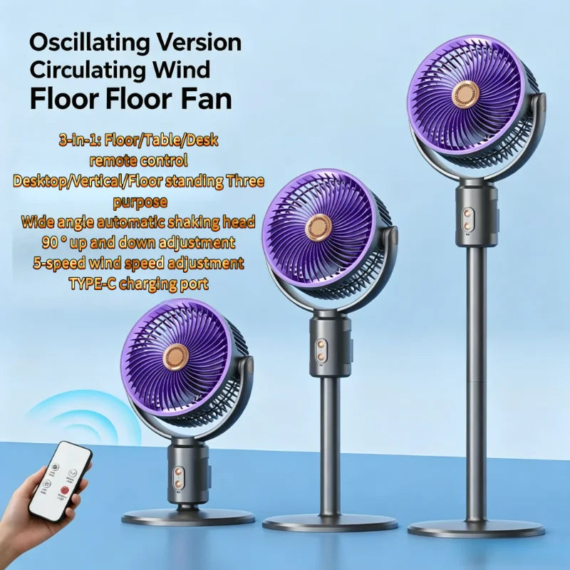 3-in-1 Portable Air Circulator Fan