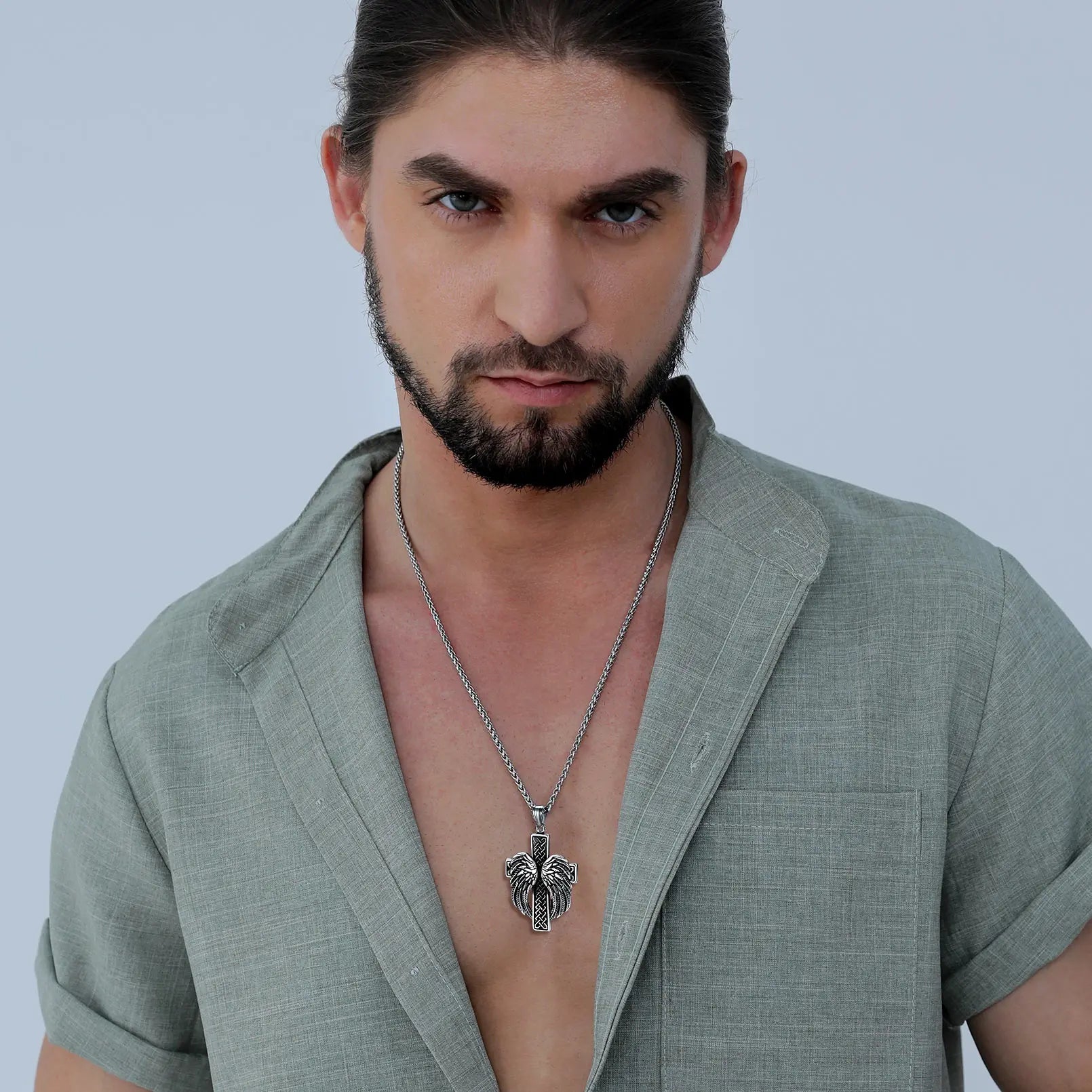 Christian Cross Prayer Necklace Jewelry