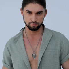 Christian Cross Prayer Necklace Jewelry
