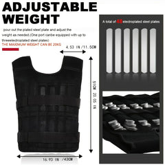 Adjustable Weight Vest, Ankle Weights With Weights, Wrist Weights, Gym Running Weights Strength Training Equipment Fitness Tools - Showlu Well Nation Store