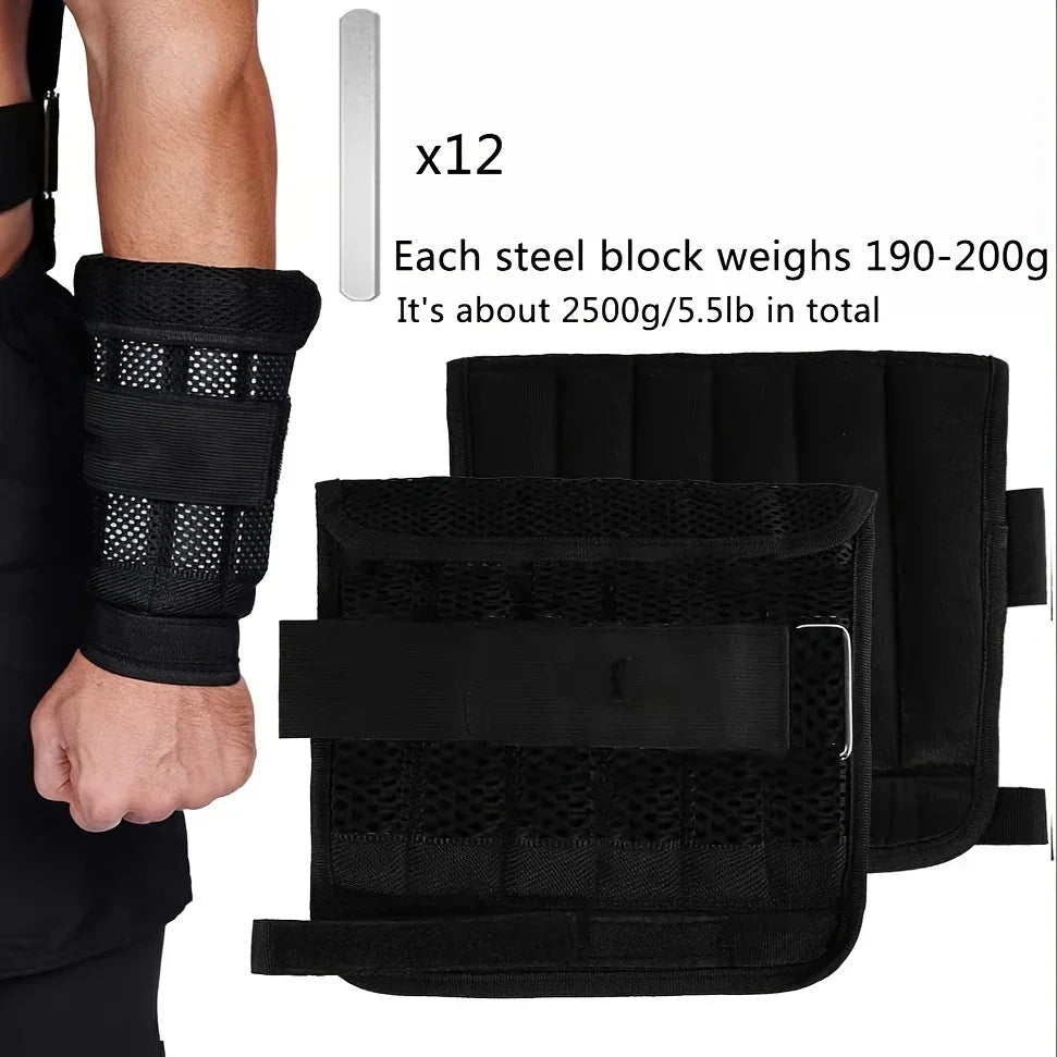 Adjustable Weight Vest, Ankle Weights With Weights, Wrist Weights, Gym Running Weights Strength Training Equipment Fitness Tools - Showlu Well Nation Store