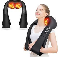 AERLANG Shiatsu Back and Neck Massager, Back Massager Deep Tissue Kneading Massager Neck and Shoulder Massager with Heat, Electric 4D Massage Pillow Fathers Day Dad Gifts from Daughter(NOT Cordless) - Showlu Well Nation Store