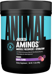 Animal Juiced Amino Acids - BCAA Powder EAA Matrix Plus Hydration with Electrolytes and Sea Salt Anytime Recovery and Improved Performance, Grape Flavor, 30 Servings - Showlu Well Nation Store