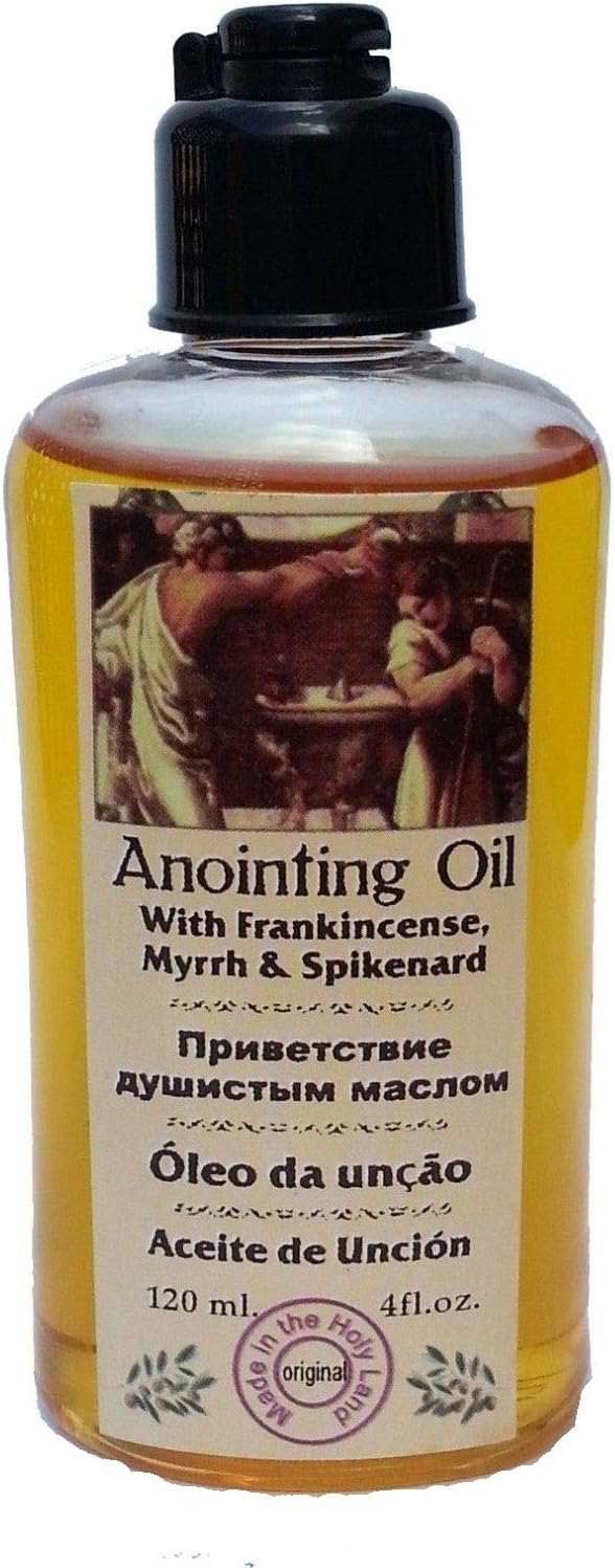 120ml Jerusalem Anointing Oil with Frankincense, Myrrh, and Spikenard made in the Holy Land