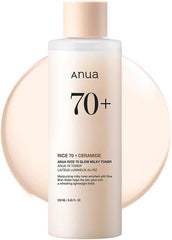 ANUA Rice 70 Glow Milky Toner, for Glass Skin, Rice Water, Niacinamide, Ceramides, Panthenol, Fragrance - Free, Non comedogenic, Fungal Acne Safe, Korean Skin Care, 250ml/8.45fl.oz. - Showlu Well Nation Store