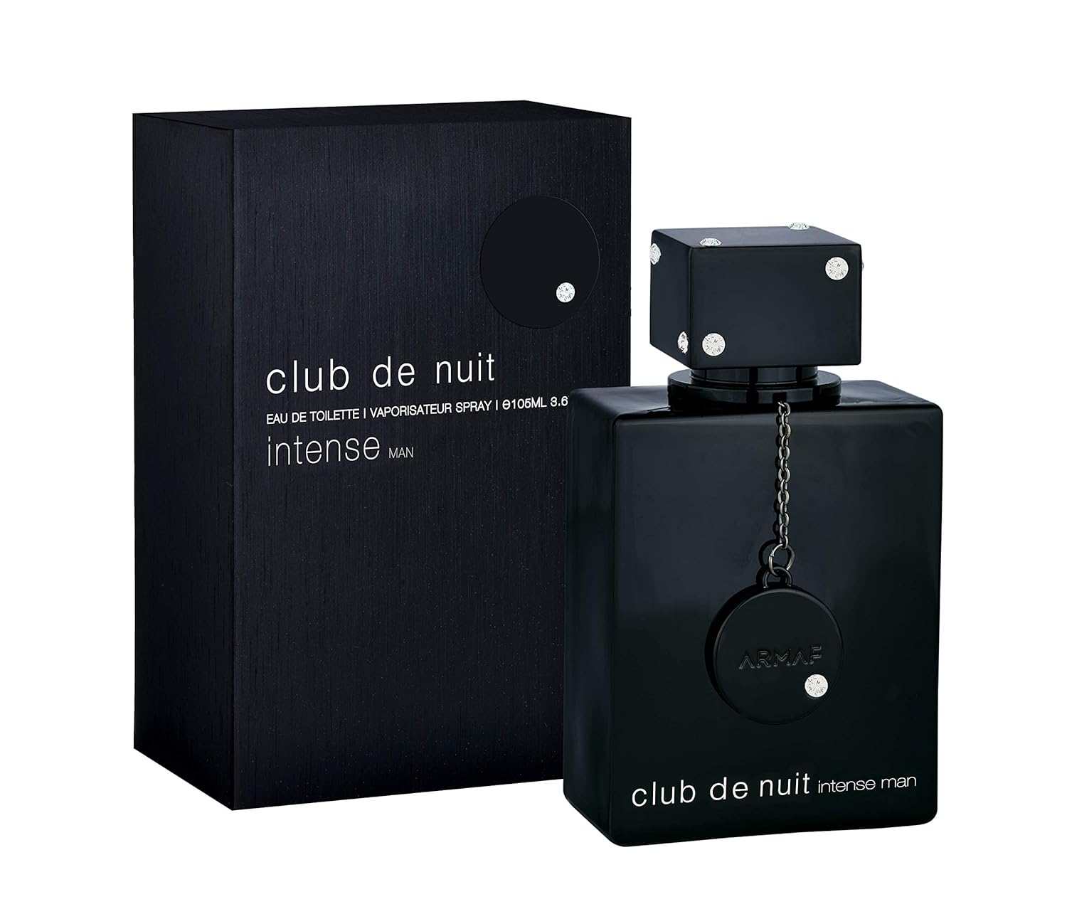 Armaf Club de Nuit Intense 3.6 oz Eau De Toilette spray bottle and box for men