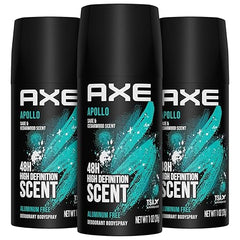 AXE Travel Deodorant, Body Spray, Apollo, 3 - Pack – 48H High - Definition Scent & Odor Protection, Sage & Cedarwood, Aluminum - Free, 1 Oz Ea - Showlu Well Nation Store