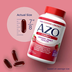 AZO Cranberry Supplement, Made With Concentrated Whole Fruit Cranberry Powder To Help Cleanse And Protect The Urinary Tract*, Sugar Free Cranberry Pills, Non - GMO, 100 Softgels - Showlu Well Nation Store