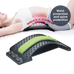 Back Massager Magnetotherapy Multi - Level Adjustable Stretcher Waist Neck Fitness Lumbar Cervical Spine Support Pain Relief - Showlu Well Nation Store