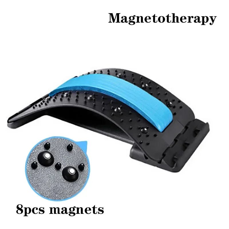 Back Massager Magnetotherapy Multi - Level Adjustable Stretcher Waist Neck Fitness Lumbar Cervical Spine Support Pain Relief - Showlu Well Nation Store