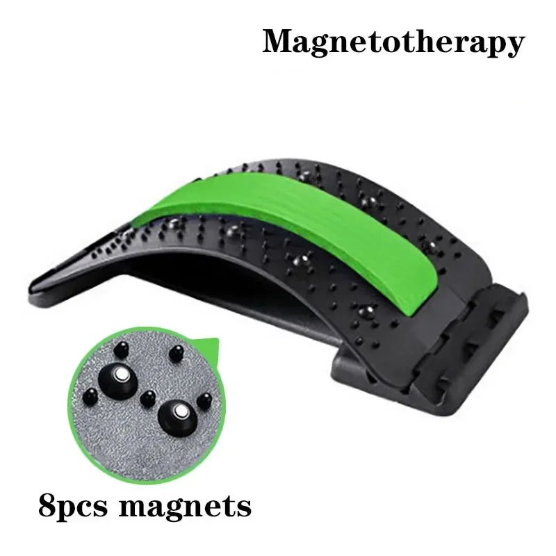 Back Massager Magnetotherapy Multi - Level Adjustable Stretcher Waist Neck Fitness Lumbar Cervical Spine Support Pain Relief - Showlu Well Nation Store
