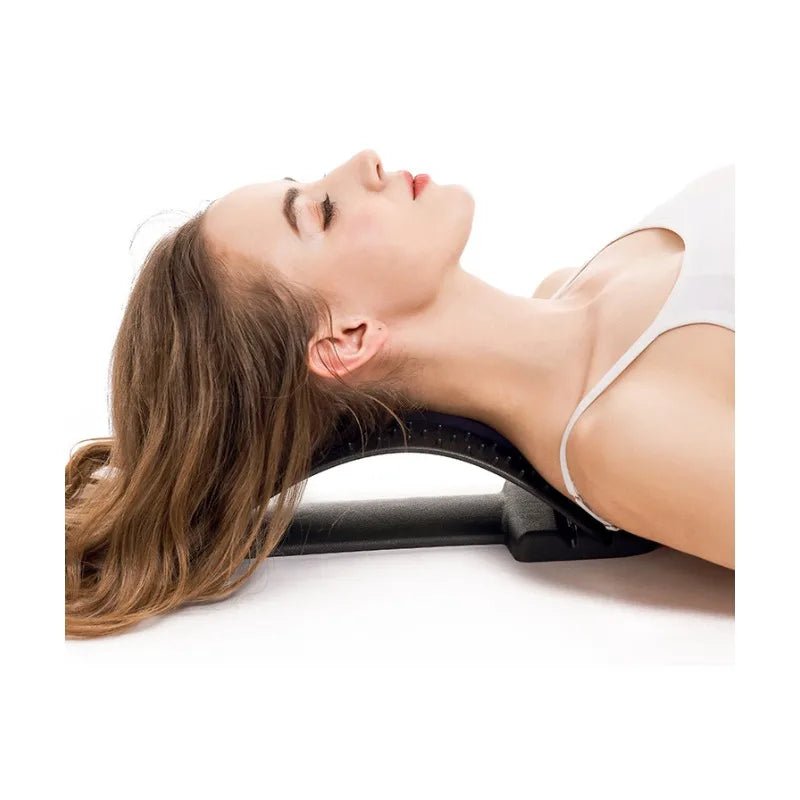 Back Massager Magnetotherapy Multi - Level Adjustable Stretcher Waist Neck Fitness Lumbar Cervical Spine Support Pain Relief - Showlu Well Nation Store