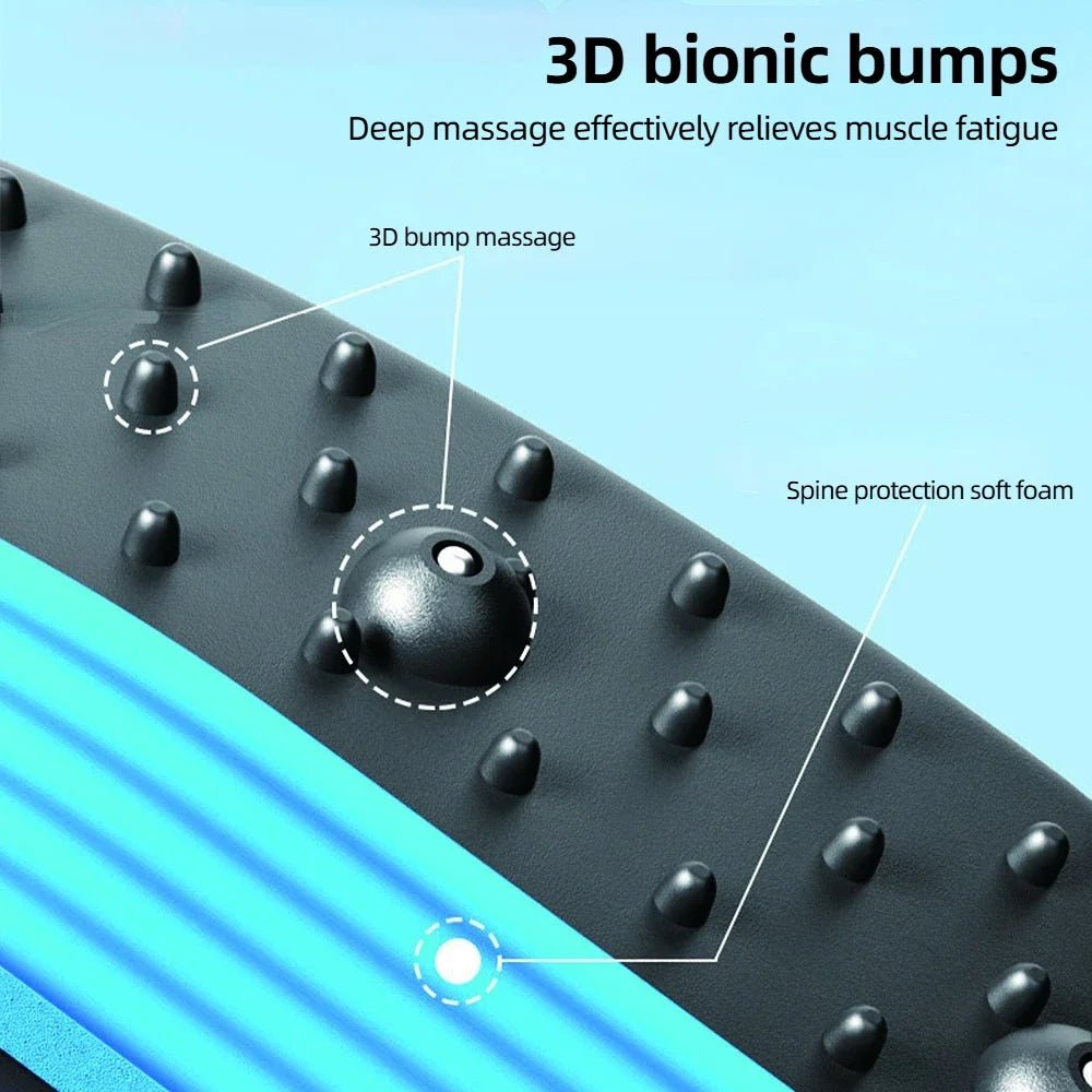 Back Stretcher Multi - Level Adjustable Massager Waist Neck Fitness Lumbar Cervical Spine Cervical Spine Support Massager Lying - Showlu Well Nation Store