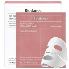 BIODANCE Bio - Collagen Real Deep Mask, Hydrating Overnight Hydrogel Mask, Pore Minimizing, Elasticity Improvement, 34g x4ea - Showlu Well Nation Store