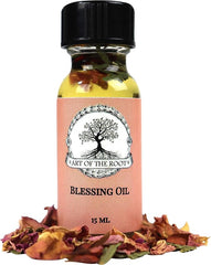 Blessing Oil 1/2 oz | Handmade with Herbs & Essential Oils | Rose, Myrrh, Sandalwood & Frankincense| Wiccan Pagan Hoodoo Voodoo Conjure - Showlu Well Nation Store