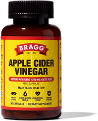 Bragg Apple Cider Vinegar Capsules with Vitamin D and Zinc - 90 Capsules - Supports The Immune System - Showlu Well Nation Store