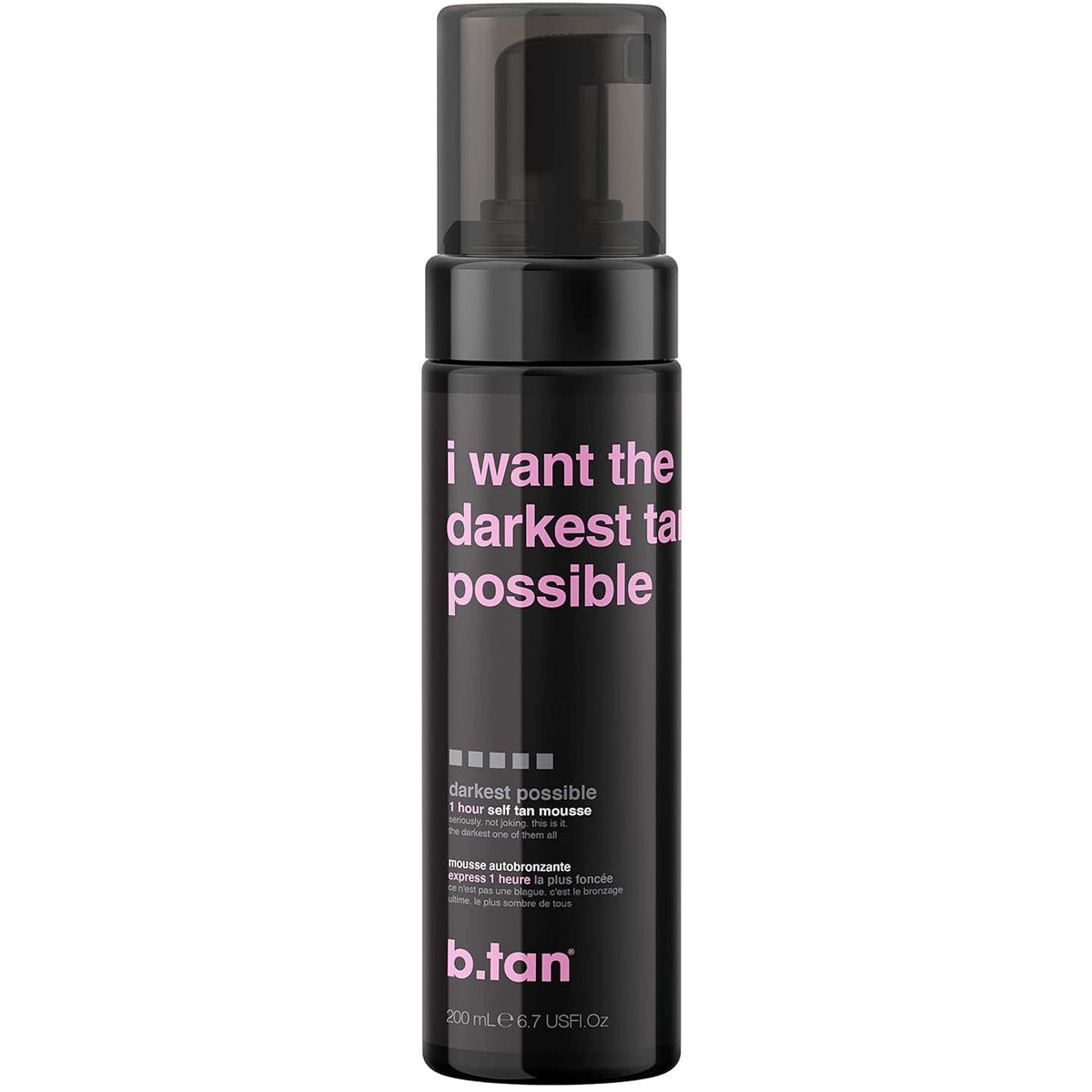 b.tan Ultra Dark Self Tanner | I Want The Darkest Tan Possible - Fast, 1 Hour Sunless Tanner Mousse, No Fake Tan Smell, No Added Nasties, Vegan, Cruelty Free, 6.7 Fl Oz - Showlu Well Nation Store