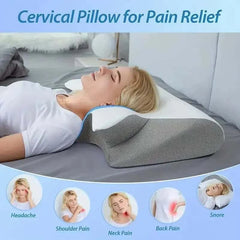 Butterfly Sleep Memory Neck Pillow Slow Rebound Comfortable Memory Foam Sleep Pillow Cervical Orthopedic Neck Massage Bed Pillow - Showlu Well Nation Store