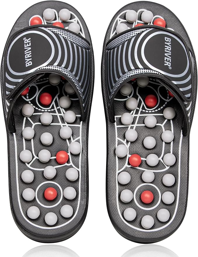 BYRIVER Tension Fatigue Relief Massager, Circulation Slippers Sandals, Foot Health Care Products Holistic Gift for Men Women Mom Dad, Muscle Relaxer Trigger Point Massage Tool (XL) - Showlu Well Nation Store