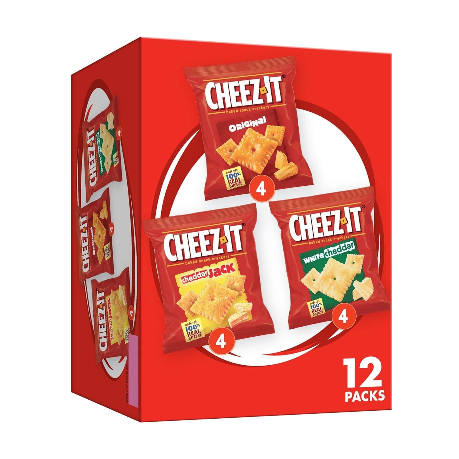 Cheez - It Cheese Crackers, Baked Snack Crackers, Lunch Snacks, Variety Pack, 12.1oz Box (12 Packs) - Showlu Well Nation Store