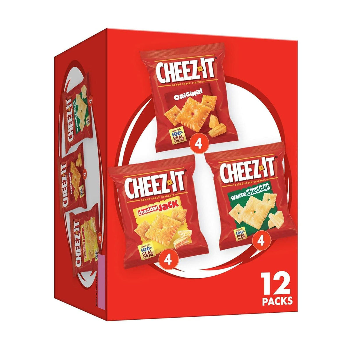 Cheez - It Cheese Crackers, Baked Snack Crackers, Lunch Snacks, Variety Pack, 12.1oz Box (12 Packs) - Showlu Well Nation Store