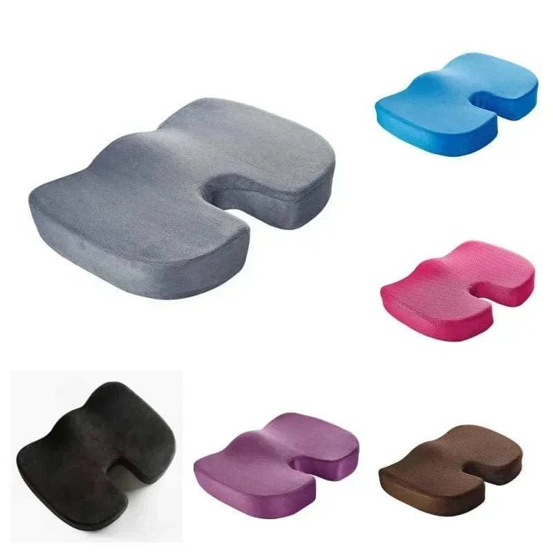 Coccyx Pillow Memory Foam Travel Seat Cushion for Tailbone Pain Back Support Chair Bench Protect Healthy Sitting Pad - Showlu Well Nation Store