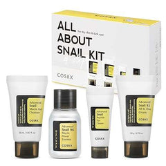 COSRX All About Snail Mucin Korean Skin Care Set, Mini Travel Essentials, Travel Size Gift Set with Snail Mucin Face Wash, Serum, Moisturizer & Eye Cream, Rejuvenating Kit - Showlu Well Nation Store