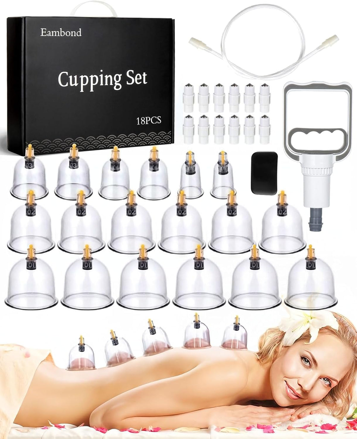 Cupping Kit, Cupping Therapy Sets Massage Back, Pain Relief, Physical Therapy, Chinese Muscle Cupping Tool with Pump & Vacuum Silicone Cups for Cellulite Reduction at Home - Showlu Well Nation Store