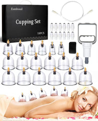 Cupping Kit, Cupping Therapy Sets Massage Back, Pain Relief, Physical Therapy, Chinese Muscle Cupping Tool with Pump & Vacuum Silicone Cups for Cellulite Reduction at Home - Showlu Well Nation Store