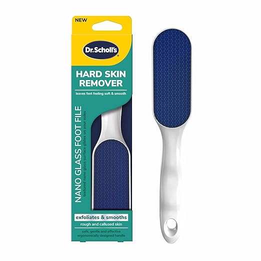 Dr. Scholl's Hard Skin Remover Nano Glass Foot File - Foot Callus Remover, Durable Foot Scrubber, Dead Skin Remover, Hygienic Pedicure Tool, Long Lasting Foot Buffer, Soft Smooth Feet - Showlu Well Nation Store