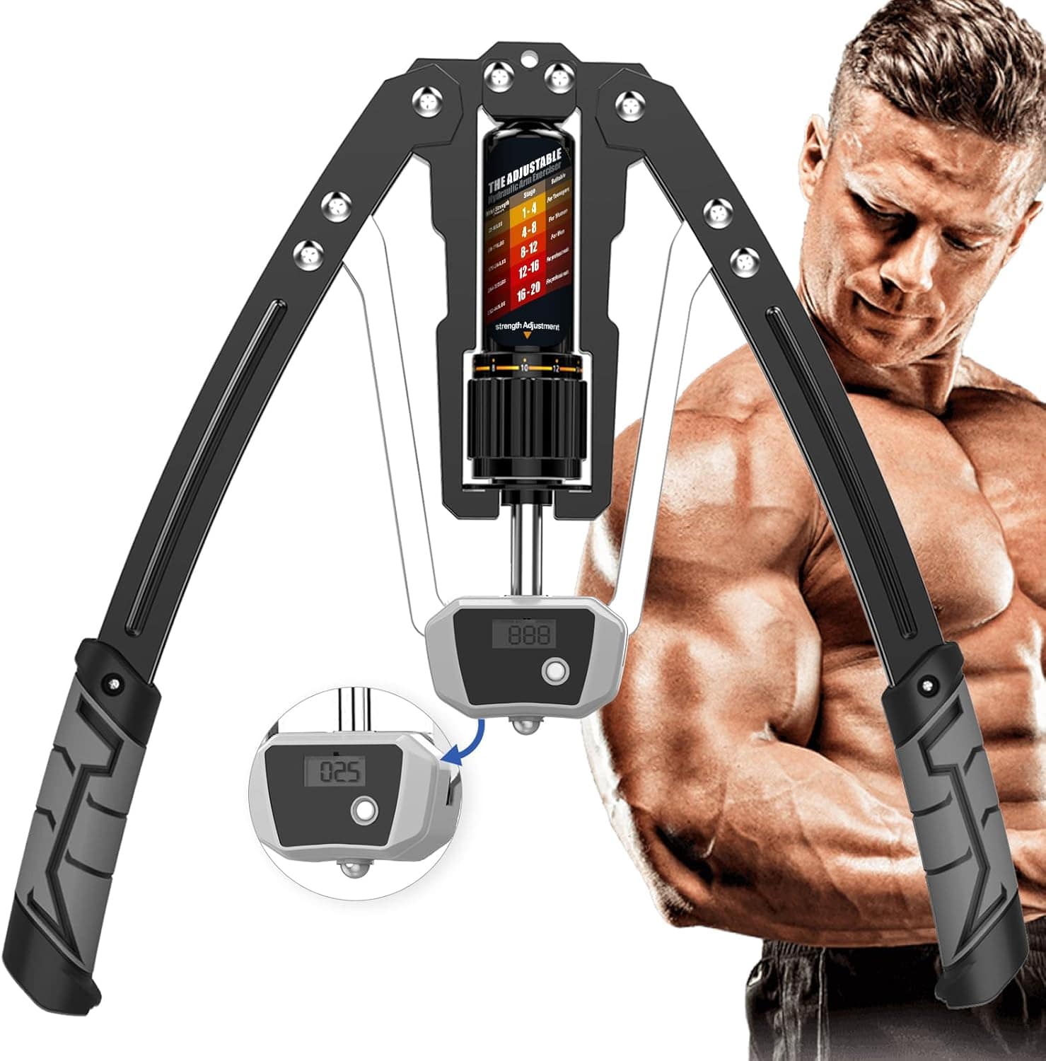 EAST MOUNT Twister Arm Exerciser - Adjustable 22 - 440lbs Hydraulic Power, Home Chest Expander, Shoulder Muscle Training Fitness Equipment, Arm Enhanced Exercise Strengthener. - Showlu Well Nation Store
