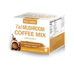ECO - TASTE Mushroom Coffee Mix 7 in 1, with Ginkgo, Lions Mane, Alpha - GPC, Bacopa, PS, L - Theanine – 12 Sachets - Showlu Well Nation Store