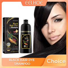 EELHOE Black Hair Dye Shampoo 3 in 1 Growth Clean Hair Darkening Deep Nourishing Black Hair Dye Shampoo Natural Organic Herbal - Showlu Well Nation Store